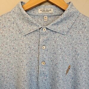 Peter Millar Summer Comfort Polo Mens XL Day of the Dead Print Chechessee Creek